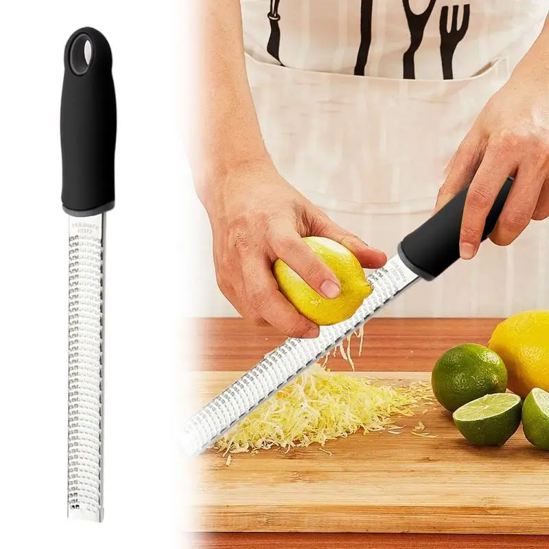 Manual Cheese Grater Non-slip Stainless Steel Lemon Grater Tool with Protective Cover Cheese Food for Kitchen Cooking