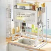 Kitchen Dish Drying Rack High-Capacity Kitchen Adjustable Moistureproof Stainless Steel Bowls Shelf Over Sink Drainer Dish Racks 3