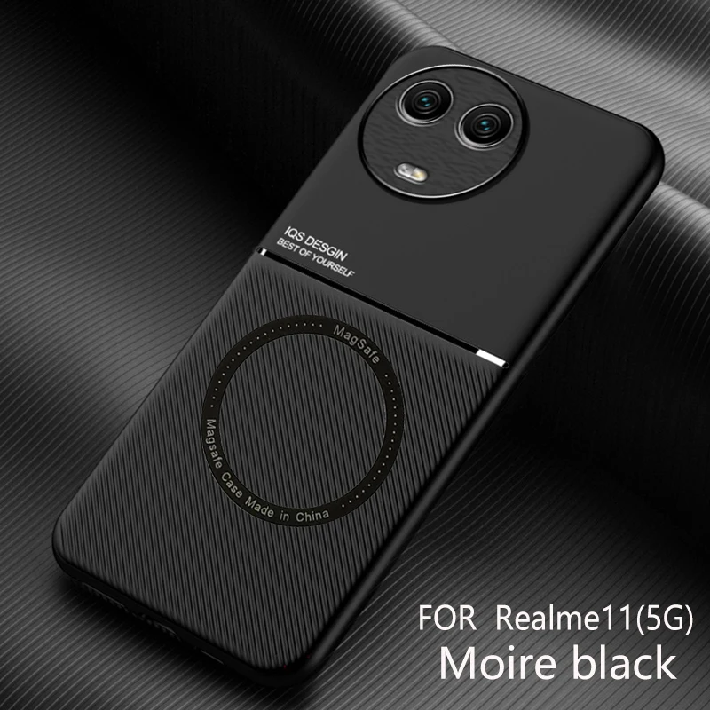 

Luxury Magnetic Magsafe Leather Case For Oppo Reno 10 Realme 11 4G 5G Pro Plus A58 A78 A98 Wireless Charge Cover Realme 11 4G