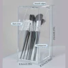 1pc makeup organizer, transparent makeup brush storage box, makeup storage bucket, pen and pencil storage box 2