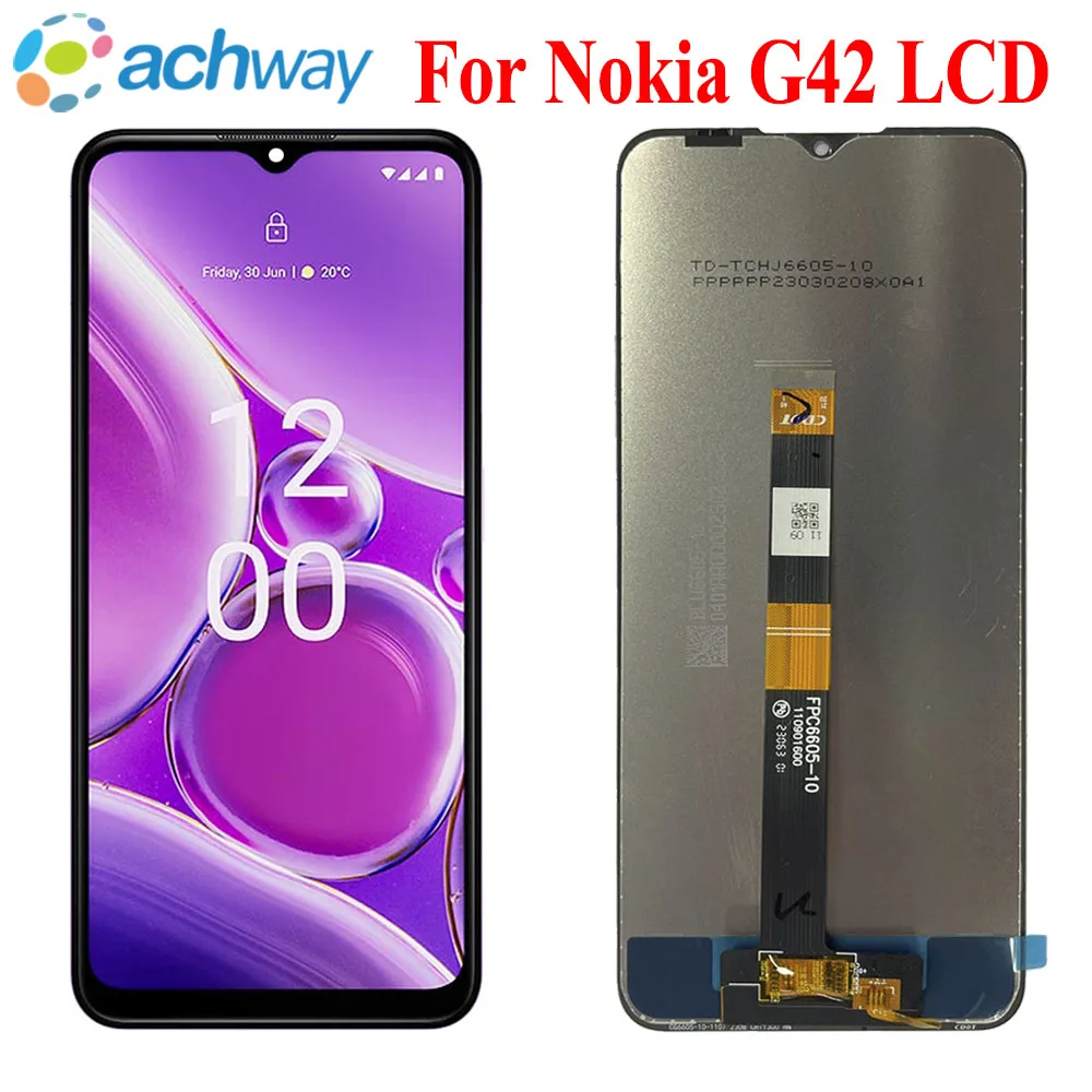 

Tested Working 6.56" Display For Nokia G42 Lcd Display Touch Screen Digitizer Assembly With Frame For Nokia G42 LCD Screen