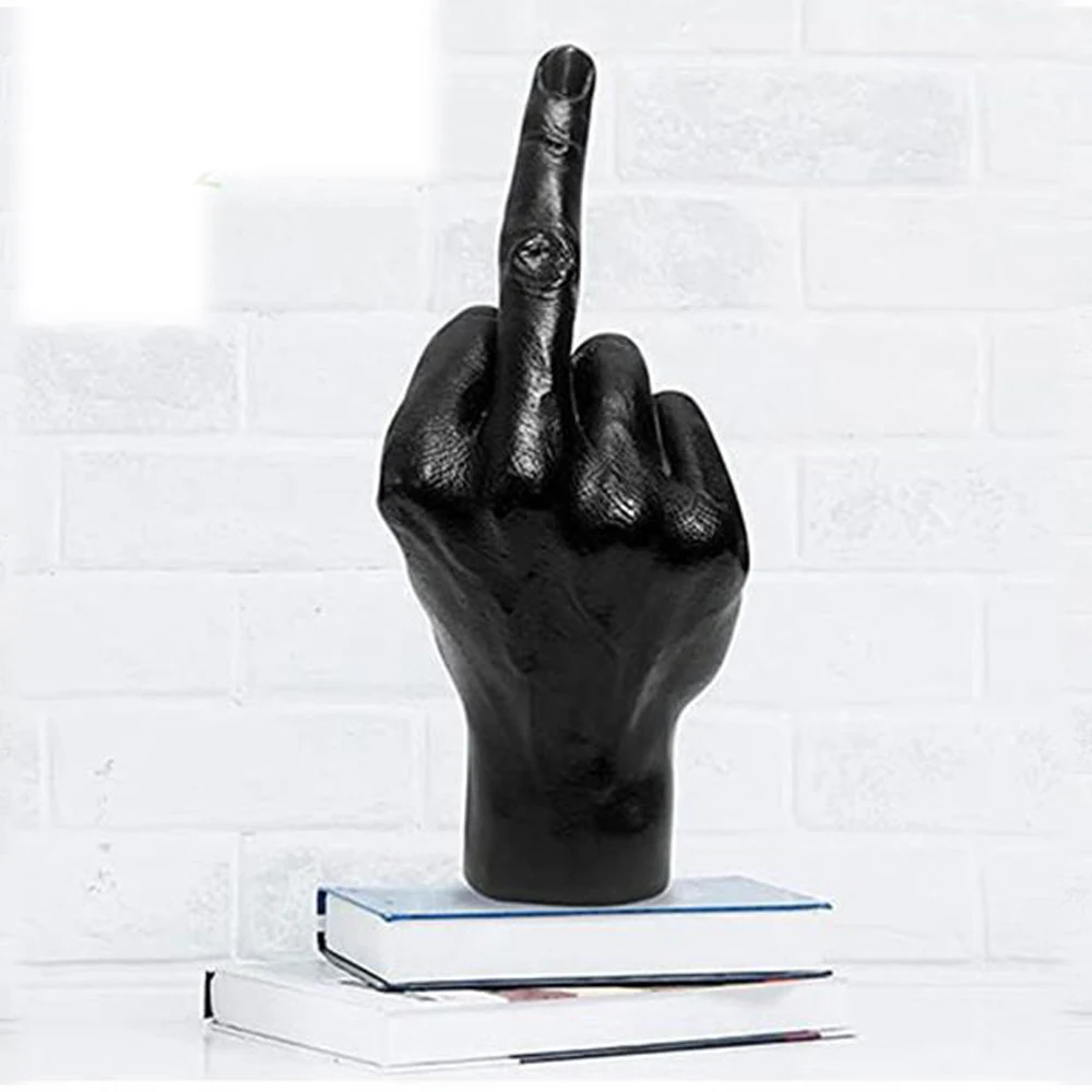 Personalized Middle Finger Statue Nordic Resin Figurines Craft