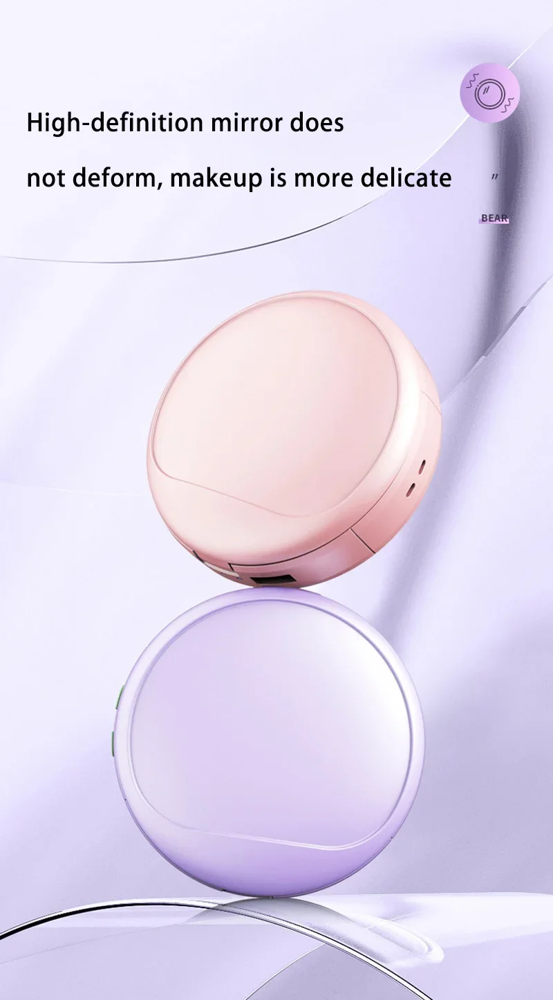 Portable LED Makeup Mirror with Heating and Rechargeable Battery