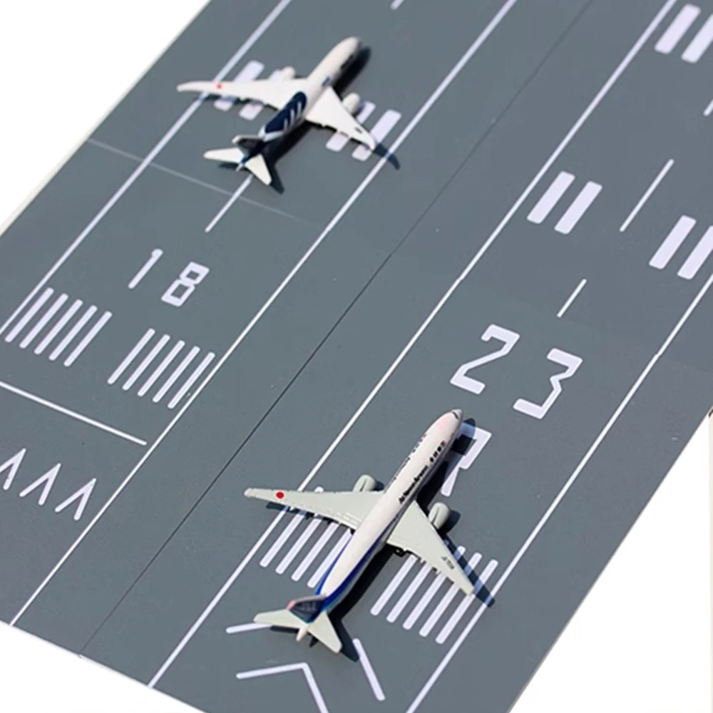 Mini Simulation Passenger Aircraft Model Runway Platform Civil Flight Takeoff And Landing Background Sand Table Toy Scenes