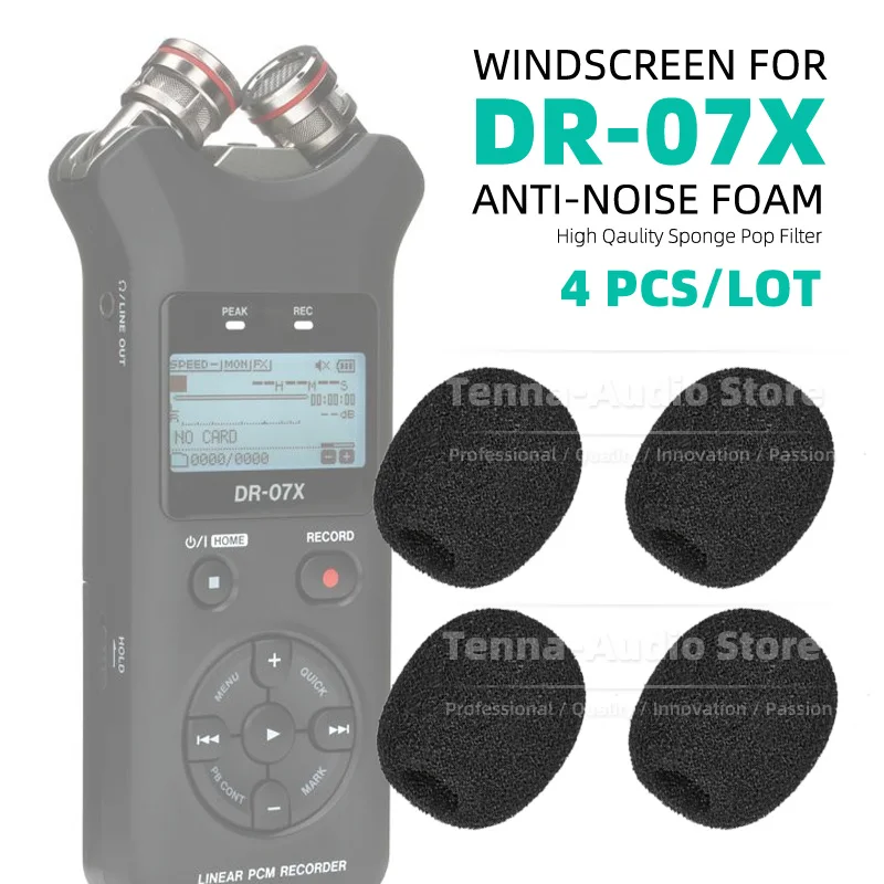 para Tascam Dr07x dr 07x Dr07x 07 Mki Mk2 Gravador à Prova de Vento Mic Capa Brisa Microfone Espuma Brisas Esponja Pop Filtro