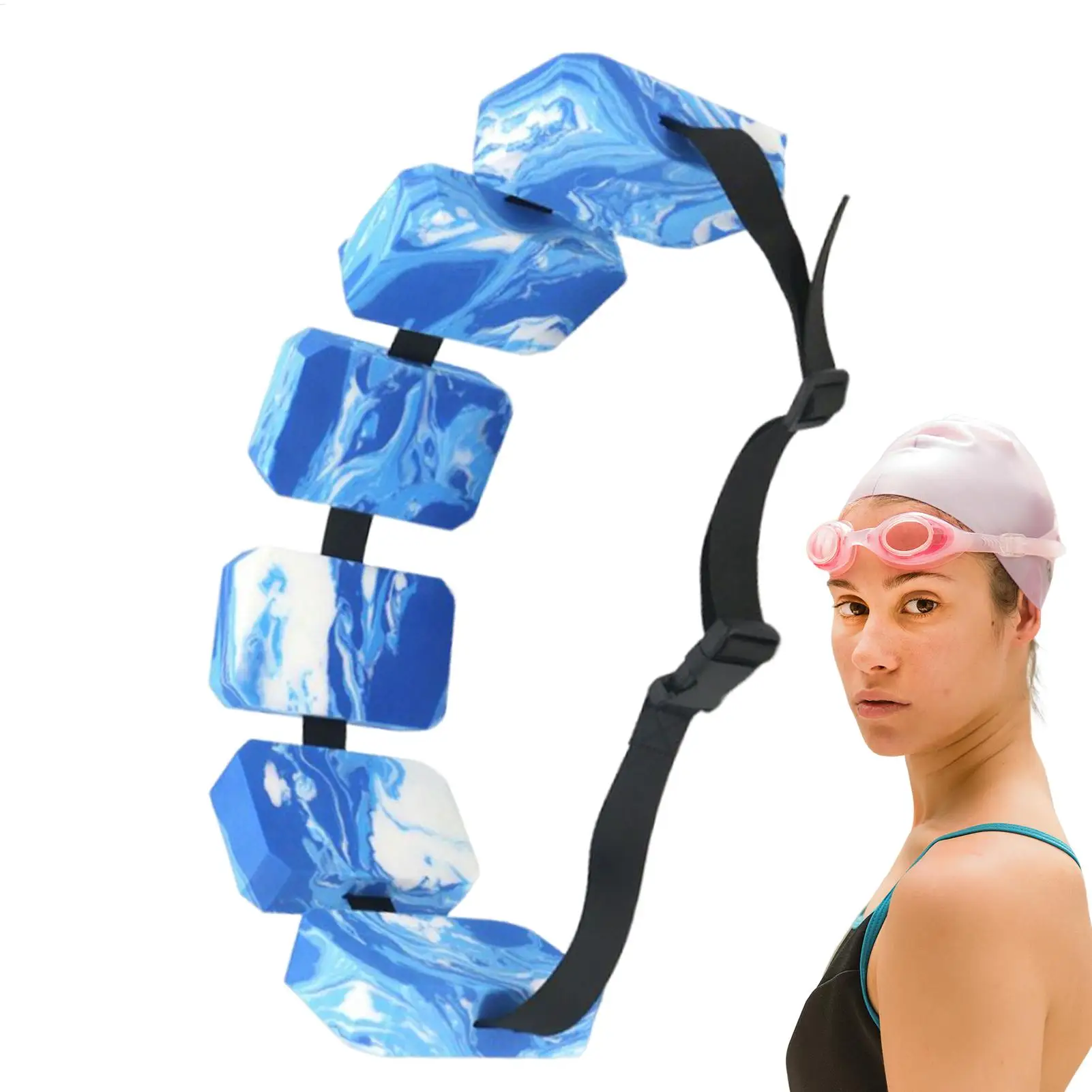 Swimming Float Belt EVA Water Aerobics Belt Adjustable Back Float Board Waistband Swim Buoyancy Aid Water Sports Training Belt