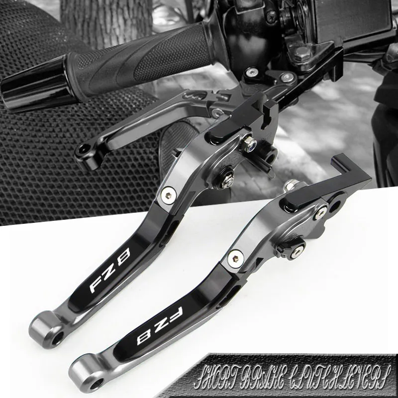 

Лазерный Логотип FZ8 золотые + титановые новые CNC Складные Выдвижные рычаги тормозной муфты для мотоцикла Yamaha FZ8 2011 2012 2013 2014