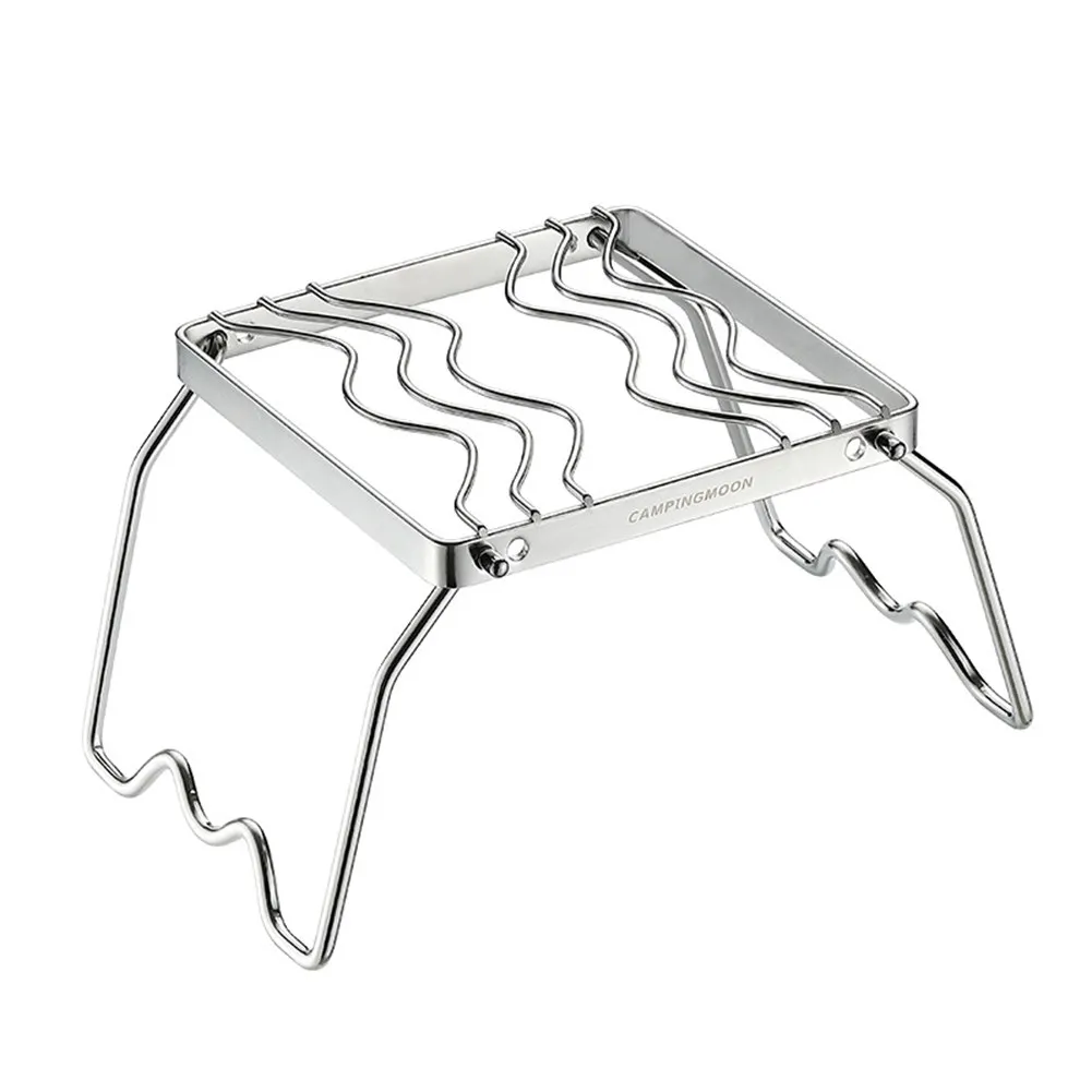 

Outdoor Camping Folding Campfire Grill Adjustable To 2 Heights Stove Stand Camping Picnic Grate Campfire Grill