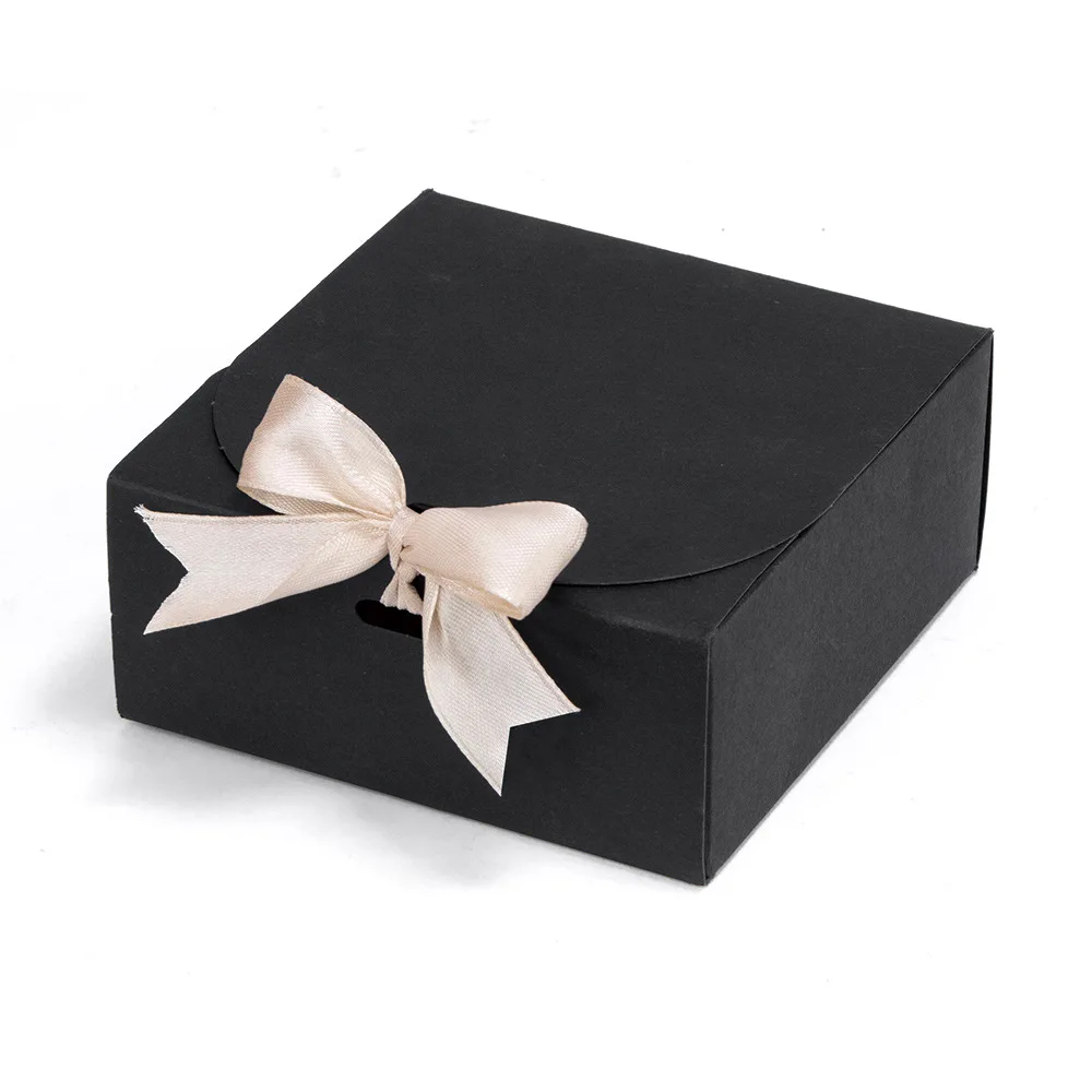 8/16 Stück Geschenkboxen mit Deckel, Geschenkboxen aus Kraftpapier mit Schleifenbändern für Hochzeiten, Geburtstage und festliche Verpackungen – Detail 2