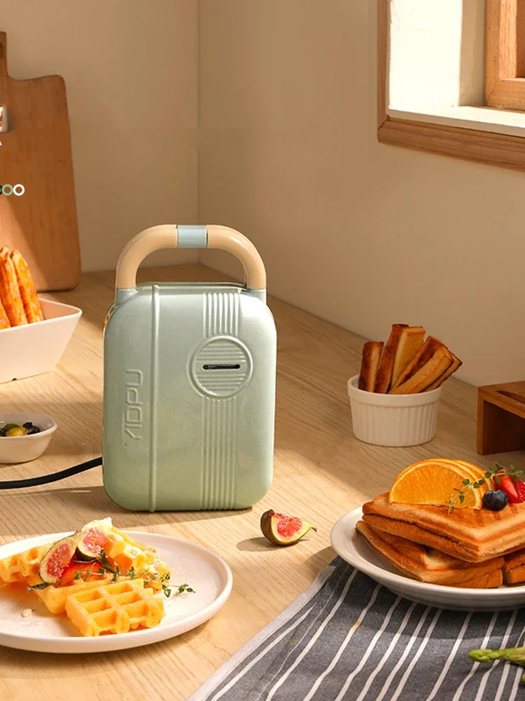Electric 2 in 1 Waffle Maker Household Toaster Donut Baking Multifunction Breakfast Machine Non-stick 4