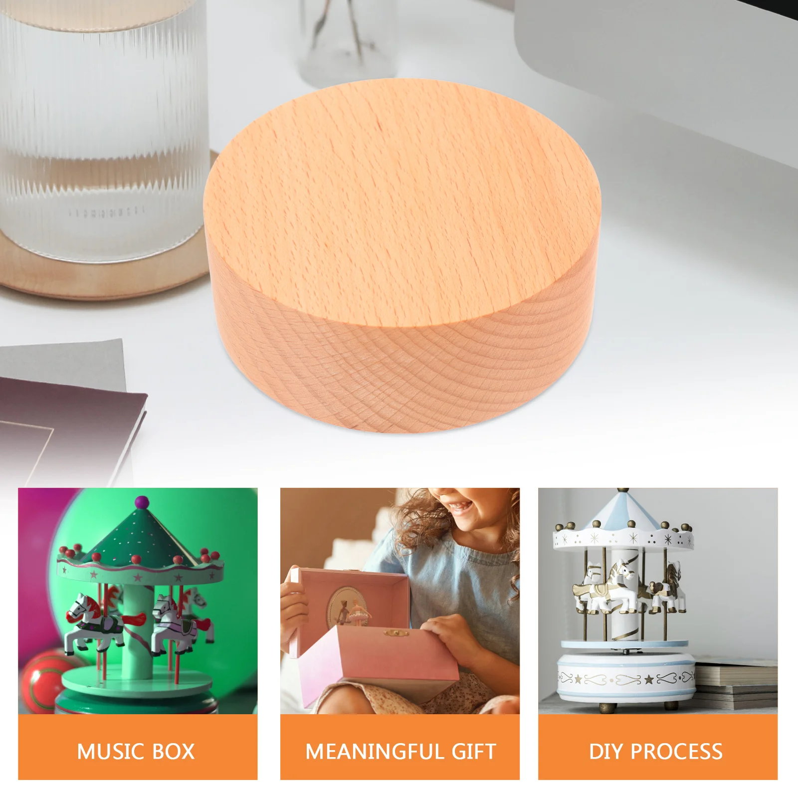 DIY Musical Box Base Rotating Music Box Base Replacement Part Round Music music box rotatable base