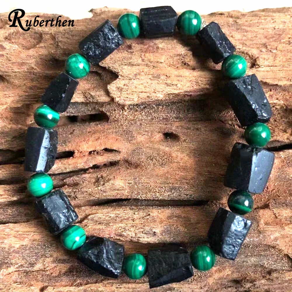 

Ruberthen 6 мм AAA класс Малахит сырье русский Шунгит браслет Высокое качество Мужские энергетические ювелирные изделия