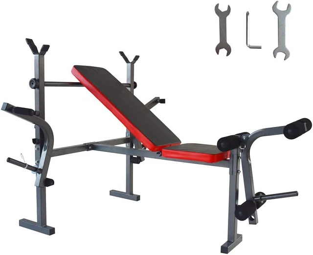 Banco de pesas ajustable para entrenamiento de fuerza, banco de  entrenamiento plegable, juego de banco inclinado para gimnasio en casa,  levantamiento