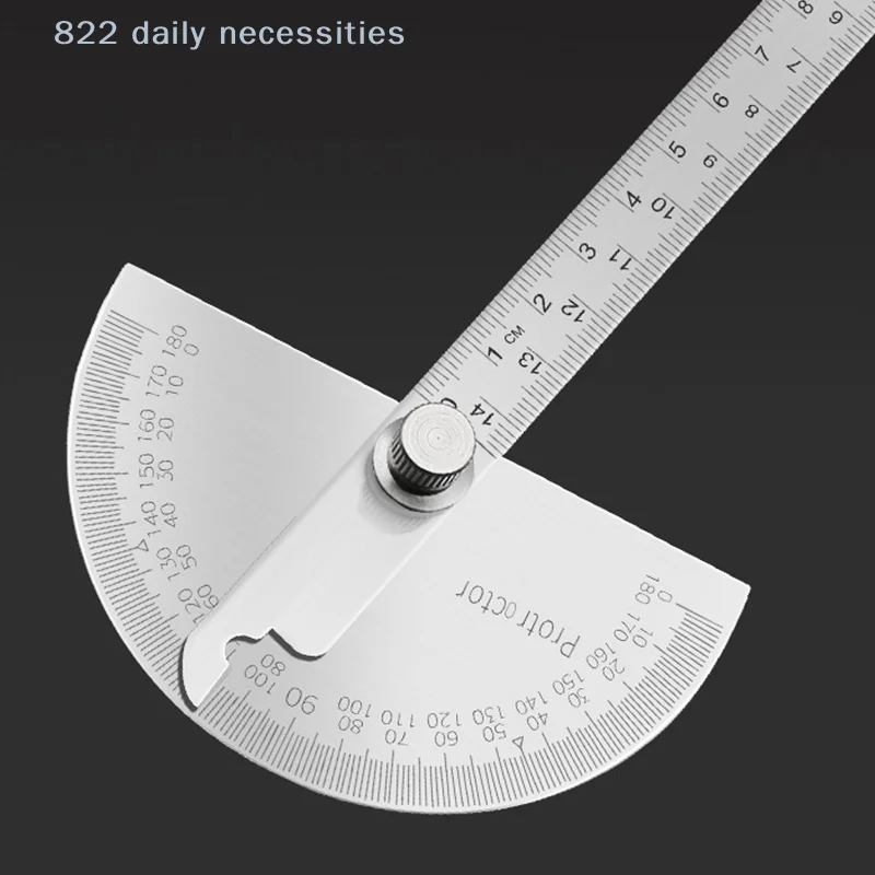 180도 각도기 금속 자 각도 측정기 스테인레스 스틸 각도자 각도 게이지 각도 측정기 각도계 각도 측정기