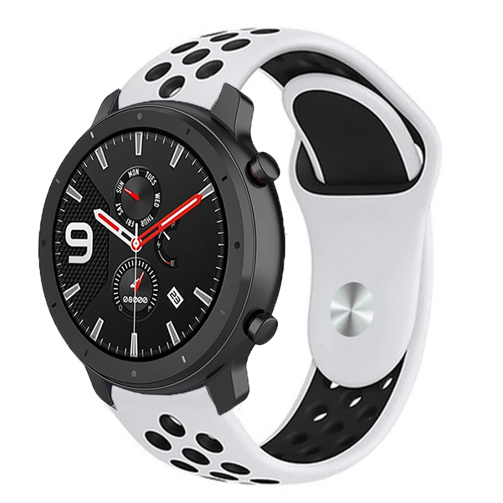 Two-Color Silicone Strap - 20/22mm Dual-Tone Band