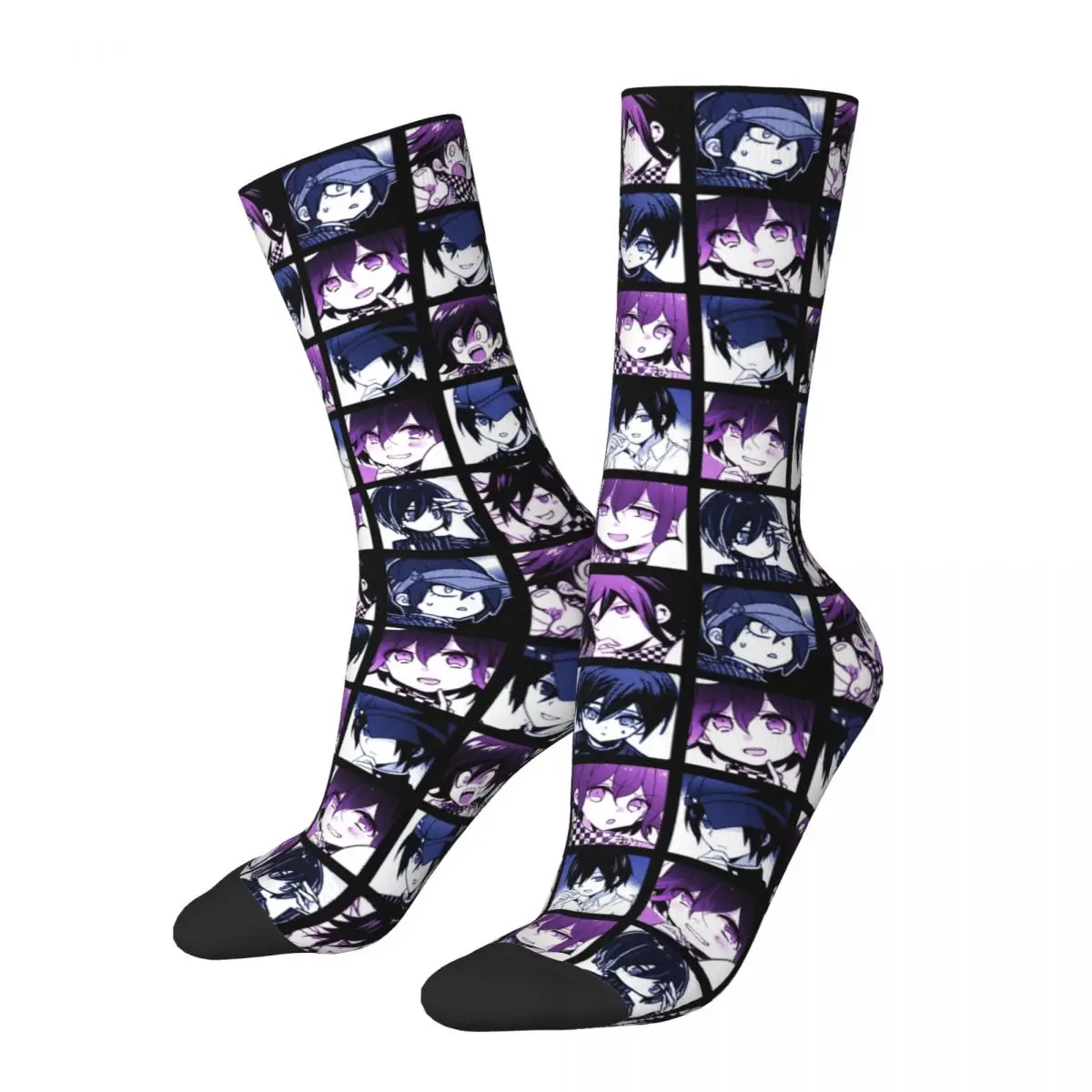 

Winter Warm Crazy Design Men's Women's Shuichi Kokichi Manga Socks Danganronpa Anime Sweat Absorbing Crew Socks