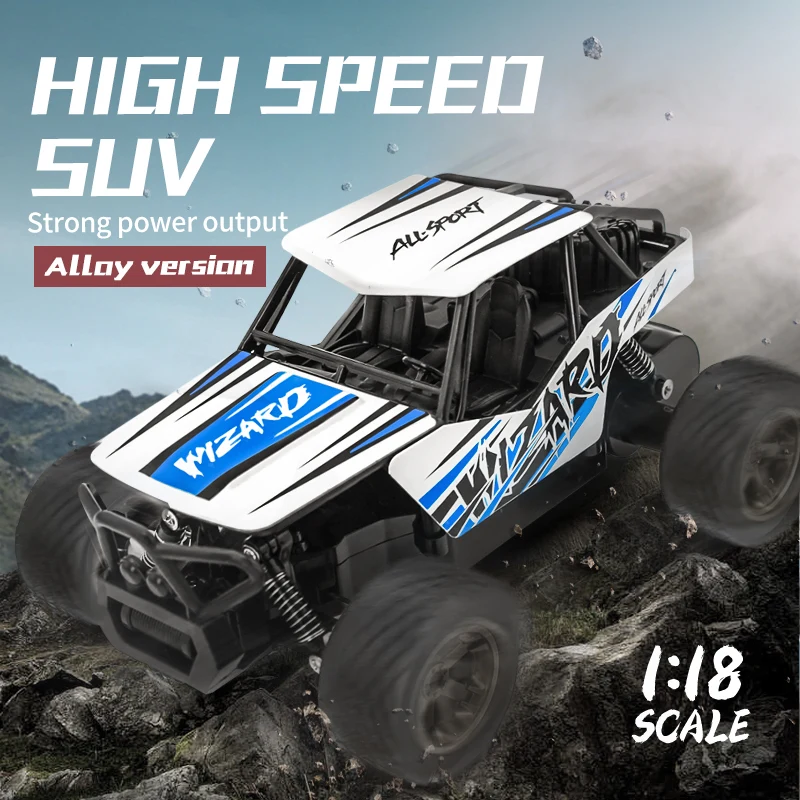 

High speed SUV alloy body 1:18 off-road RC Car, high-quality 2.4GHz remote control car, hand-held RC car boy toy gift wholesale