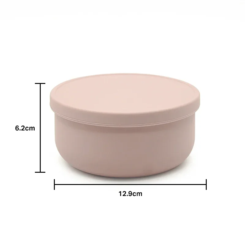 100% Food Grade Non-Toxic BPA Free Toddler First Stage Feeding Silicone Baby Bowl with Lids 5