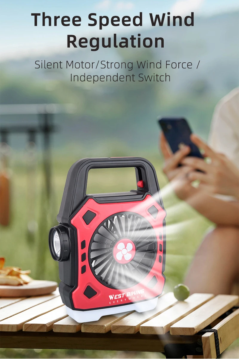 WEST BIKING ޴ ķ , ǳ , 3 in 1 ٱ ߿ , USB ,  , ̽ Ʈ 