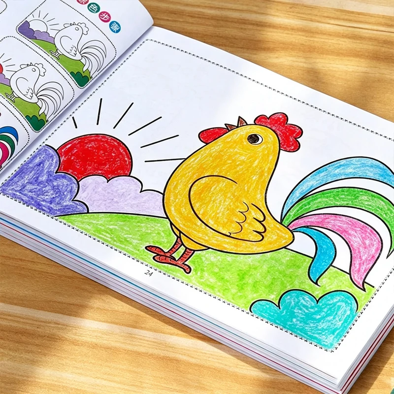 Libro di Disegno e Colorazione Passo dopo Passo, Materiale Artistico Educativo, Libro di Attività Creative per l'Apprendimento dell'Arte, Regalo Artistico Ideale per Principianti - immagine 3