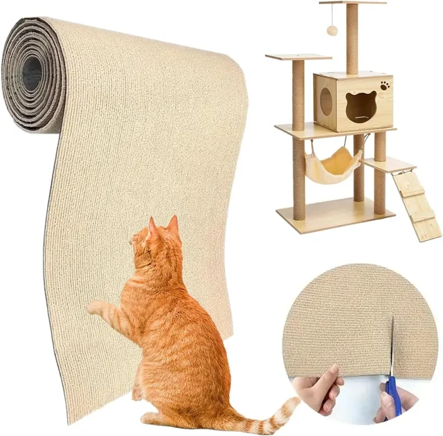Multi-Purpose Cats Scratch Board Trimmable Cat Scratching Post Cat Carpet for Anti-scratching Protector Anti Cat Scratch Carpet