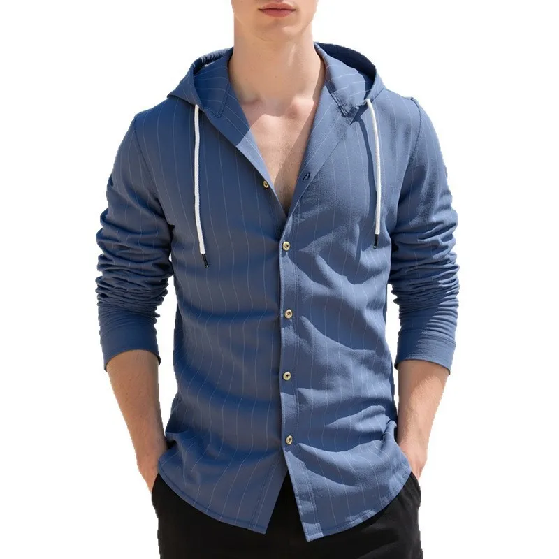 Summer Male Striped Hoodie Sweatshirt