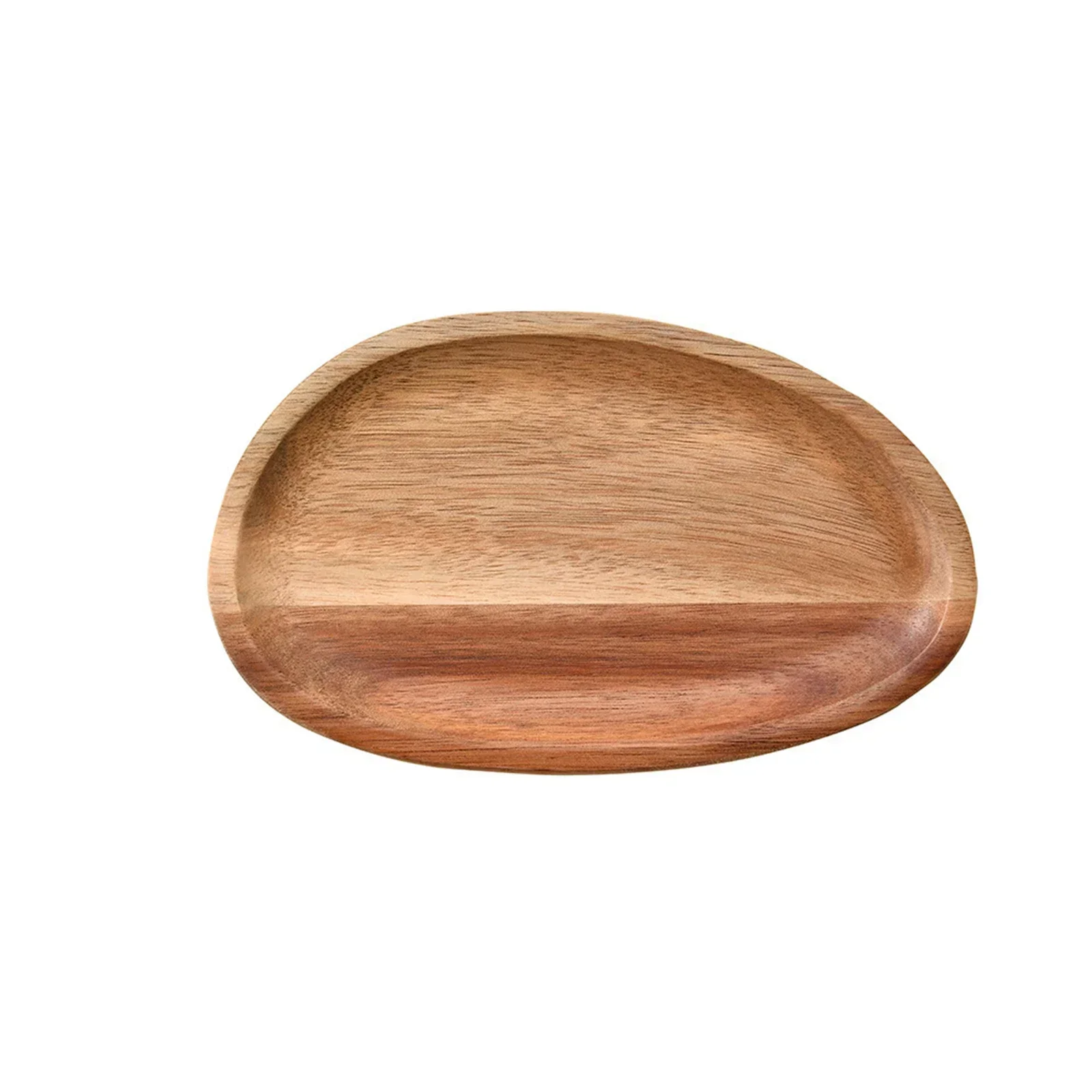 Whole Wood Lovesickness Wood Irregular Oval Solid Pan Plate Fruit Dishes Saucer Tea Tray Dessert Dinner Plate Tableware Set