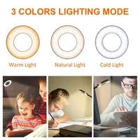 USB LED Eye Protection Book Night Light Adjustable Book Lamp With 3-Level Warm Cool White Daylight For Read Night Reading Lamp 2