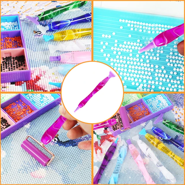 Diamond Painting Accessories Ergonomic Diamond Painting Tool Diamond  Painting Mat Glue Clay Tray Set for Diamond Paintings Hobby