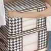 Visible Large Capacity Storage Box Portable Household Clothes Organizer With Handles Foldable Dustproof Quilt Zipper Container 2