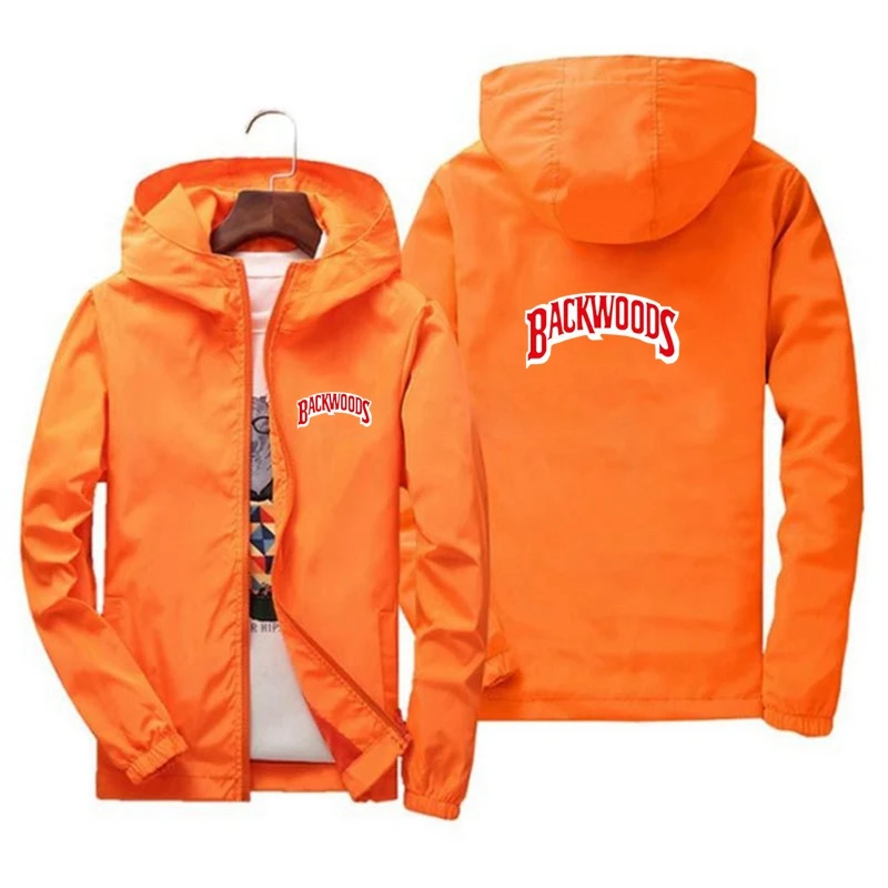 new BACKWOODS Printed Spring/summer Men's Wear Hoodie Zippered Thin coat windproof casual street blazer 7XL