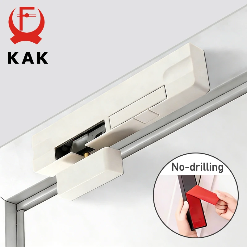 ตัวปิดประตูอัตโนมัติ ตัวล็อคประตู ตัวปิดประตูแบบยืดหดได้ อุปกรณ์ปิดประตูอัตโนมัติ สำหรับตกแต่งบ้าน 1