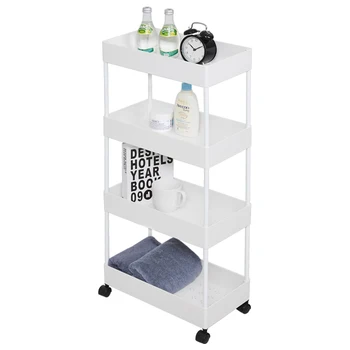 New New 4단 무빙 트롤리 수납선반 Home Decoration Shelf storage cabinet Storage rack