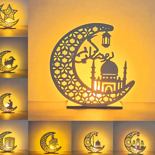 Ramadan Decoration Festival Wooden Moon Star Lights Deco Bedroom Decoration  Ramadan 2023 Ramadan Party Lighting Decorative Lamps - AliExpress
