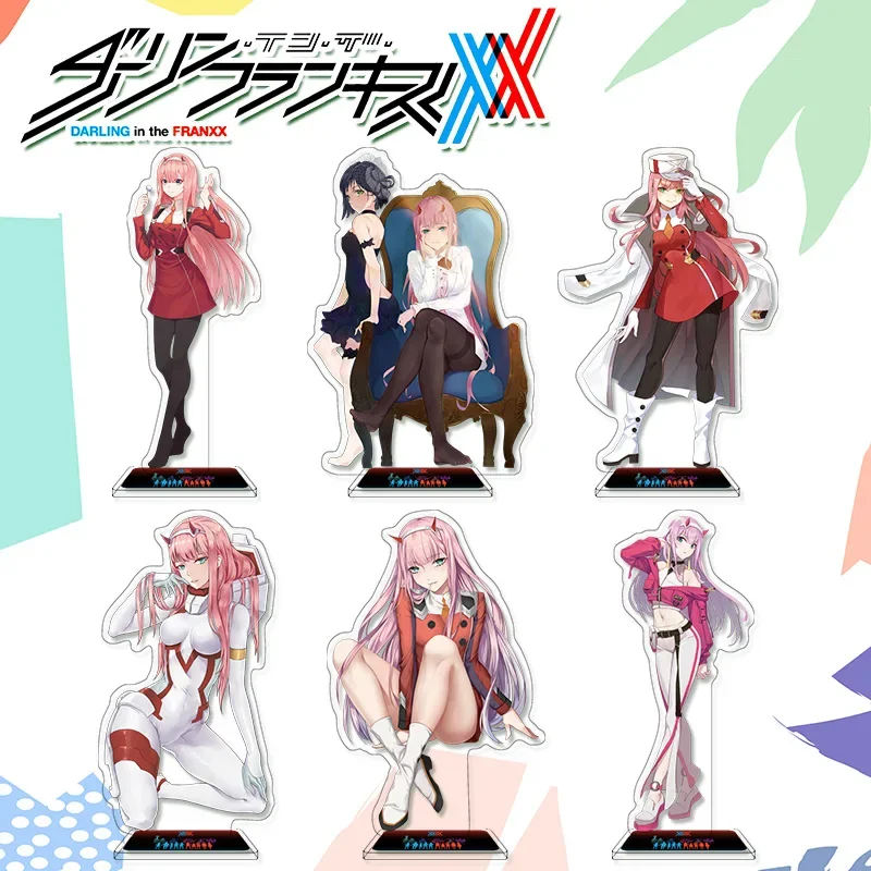 

Anime Figure Zero Two Goro Ichigo Standing Acrylic Kawaii Stand Double-Sided Fashion Creative Model Plate Desk Decor Friend Gift