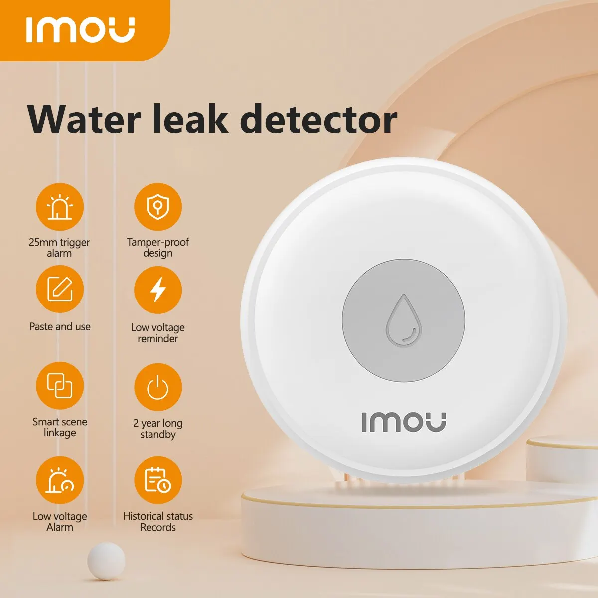 Imou Wifi Zigbee Ip66 Smart Water Leak Sensor Allarme Di Rilevamento Ad Immersione In Acqua Imou Life App Monitoraggio Smart Home Automation