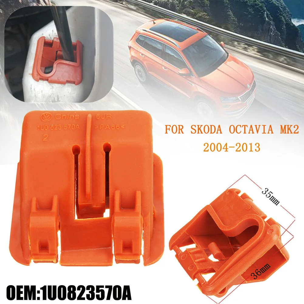 

Bonnet Rod Stay Bracket Car Hood Bonnet Support Rod Stay Clip For Skoda-Octavia Fabia 1U0823570A Orange Model 991301 Accessories