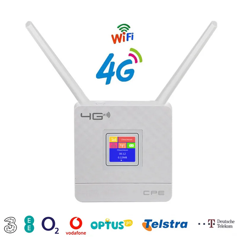 

IPTV Computers Wireless Routers Hotspot Netwoking Wps FDD TDD LTE USB Modem 4G Wifi Router With Sim Card Slot External Antennas