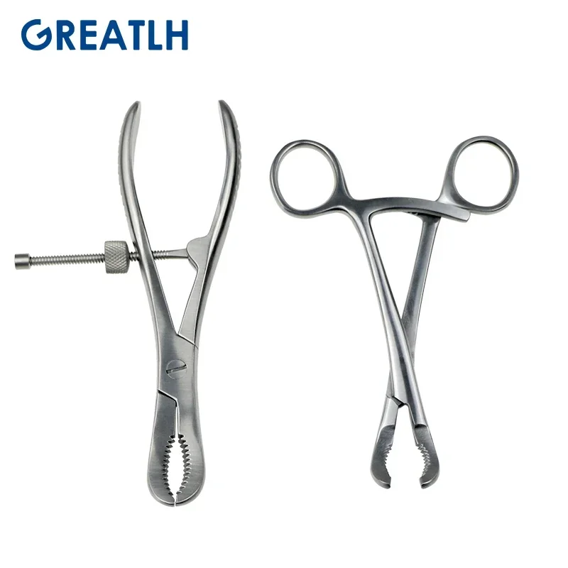 Orthopedic Instruments Stainless Steel Toothed Phalanges Reduction Forceps Autoclavable Bone Holding Forceps Veterinary Orthopedics Instruments 1pcs orthopedic instruments veterinary surgical instruments