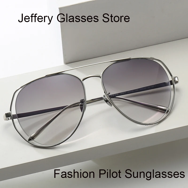 

Fashion Luxury Sunglasses Women Designer Cat Eye Colorful Pilot Double Beam Eyeglasses Car Driving UV Protect Sun Glasses Sweet