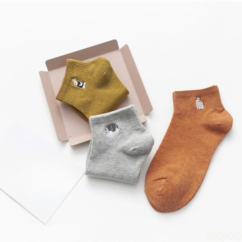10 Paar Damen-Socken für Frühling und Herbst, dünn, modisch, vielseitig, kurze Socken, niedliche Cartoon-Mittelsocken, lässig, bequem, Damensocken – Detail 12