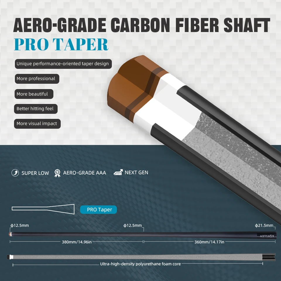 KONLLEN コンラン キュー KL-08 KONLLEN Carbon Fiber Pool Cue Stick