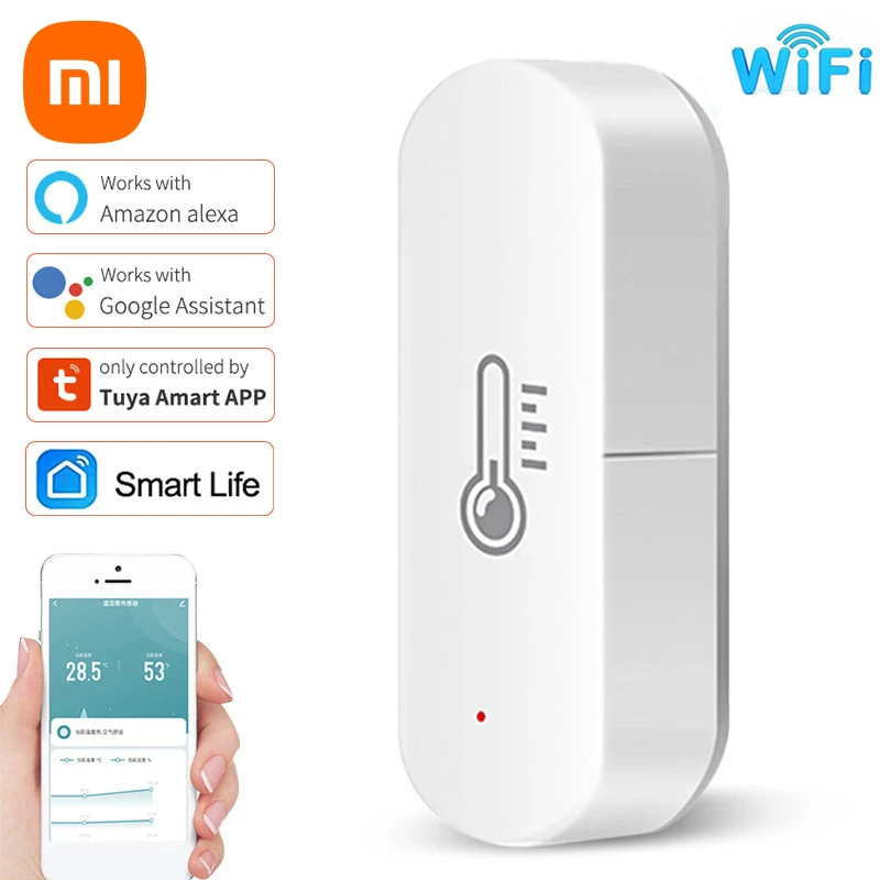 

Термометр Xiaomi Wi-Fi Zigbee, измеритель температуры и влажности в режиме реального времени, работает с Alexa Google Home