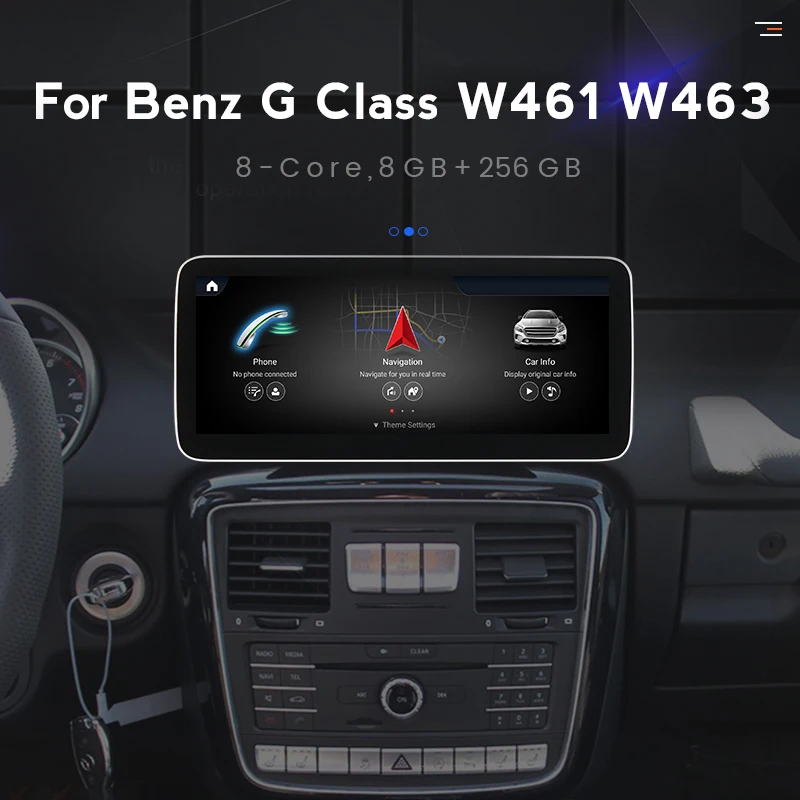 Mercedes W463 Radio 12,3 Zoll Umbau Android 12 CarPlay 4G in