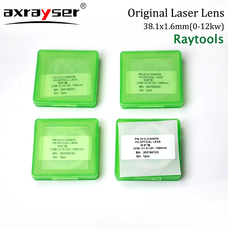 Raytools Originele Laser Beschermende Lens 1064nm 38.1X1.6 (38X5Mm) 12kw 211lcg0076 Voor Bm 114S Bm115 Fiber Lasersnijkop