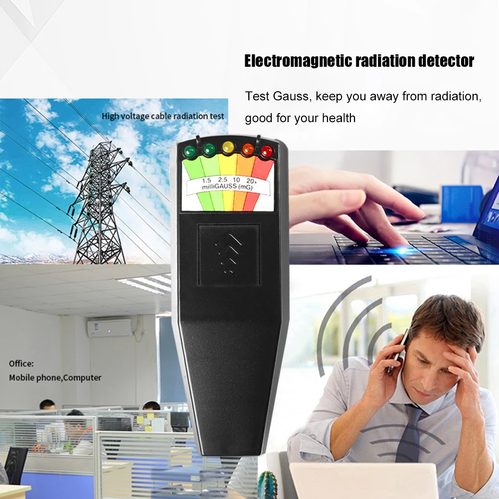 K2 Handheld LCD EMF Meter with 5 LED Indicator for Ghost Hunting and Electromagnetic Field Radiation Detection