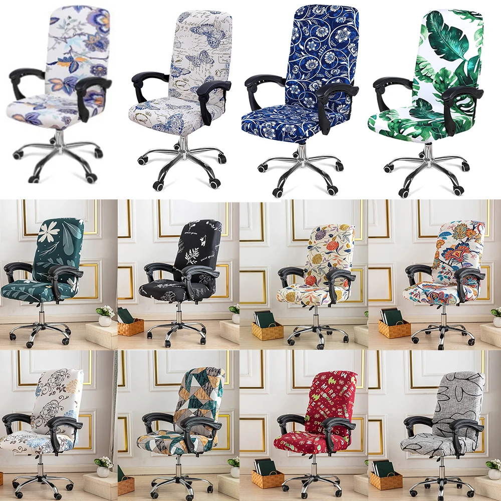 

27 Colors Elastic Chair Covers Anti-dirty Rotating Stretch Office Computer Desk Seat Seat Cover Removable Slipcovers Home Decor