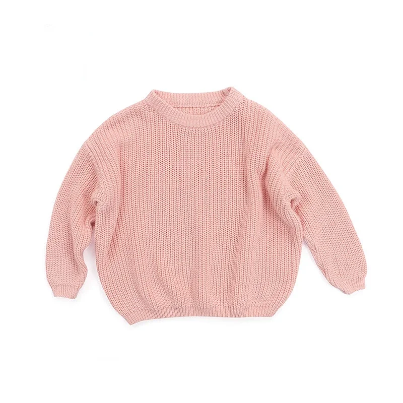 

Newest Newborn Baby Girl Boy Knitted Long Sleeve Autumn Winter Sweater Solid Loose Pullover Casual Tops Kids Clothes 3M-5Y