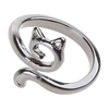 Y1UE Adjustable Open Rings for Women Dainty Long Tail Finger Ring Knitting Crocheting Joint Ring Jewelry Ornament 2