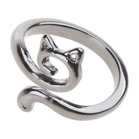 Y1UE Adjustable Open Rings for Women Dainty Long Tail Finger Ring Knitting Crocheting Joint Ring Jewelry Ornament 2